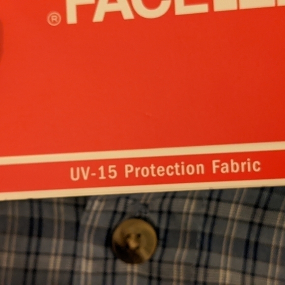 NWT The North Face Men's Blue Plaid Casual Button Up Shirt Medium UV Protection - Picture 7 of 9